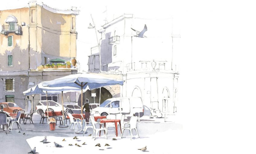 Un instant en terrasse avec les moineaux, par Federico Gemma