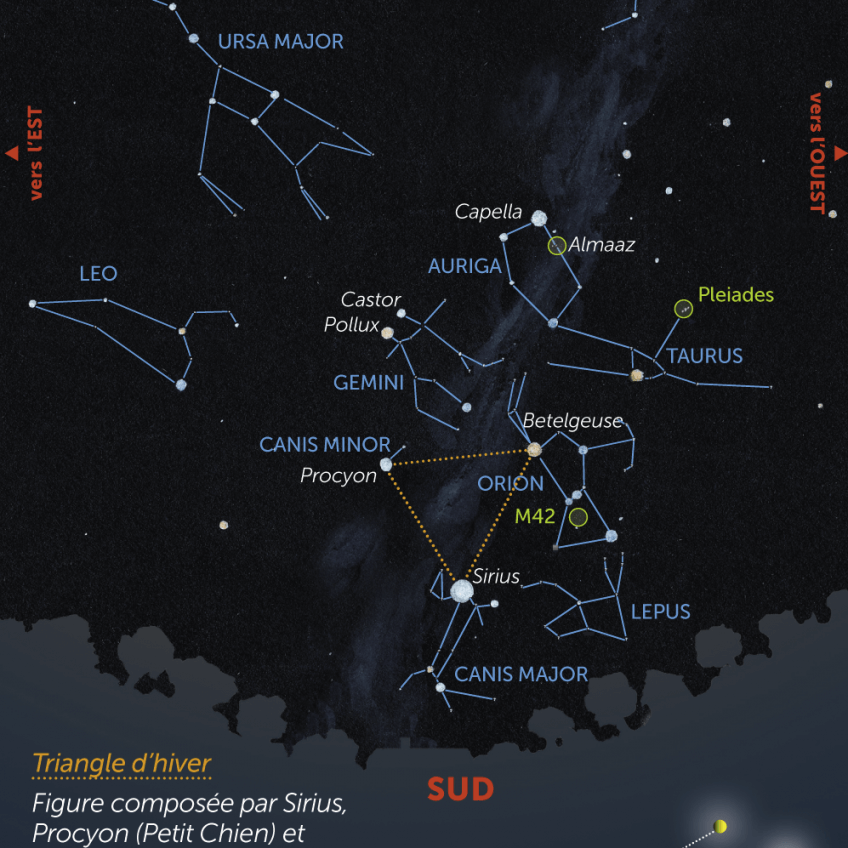 Obsevez l'étoile Sirius dans le ciel