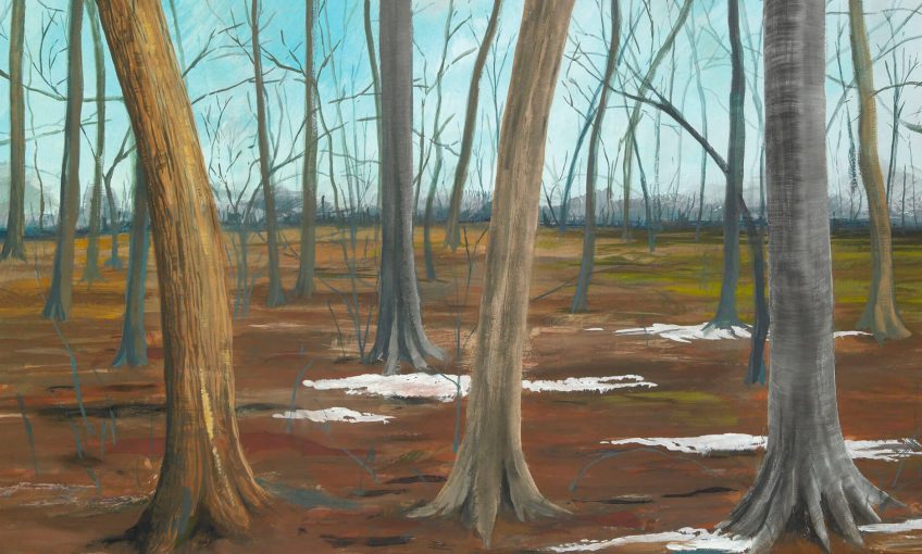 Dessin forêt en hiver