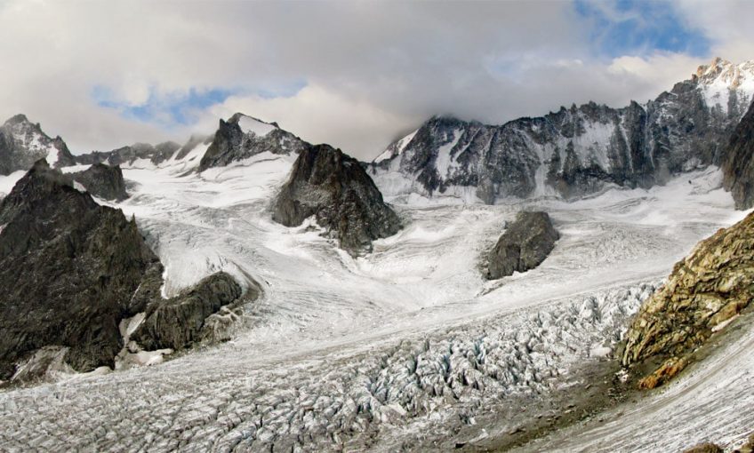 Les glaciers reculent, ici le glacier de Saleina