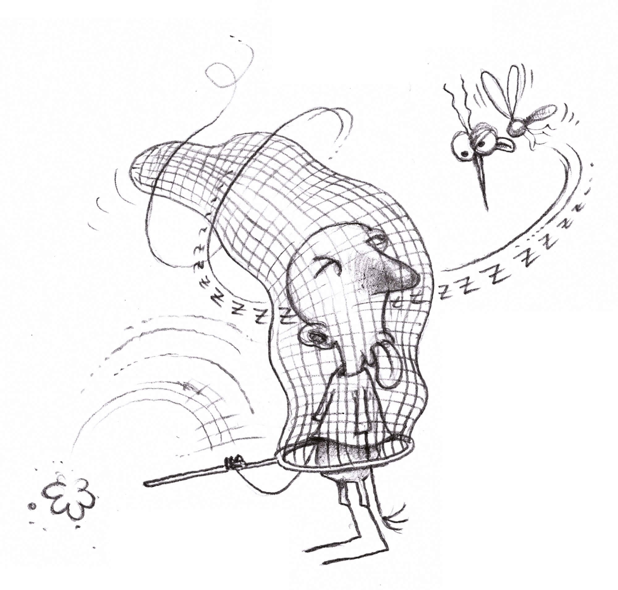 Dessin humoristique protection contre les moustiques