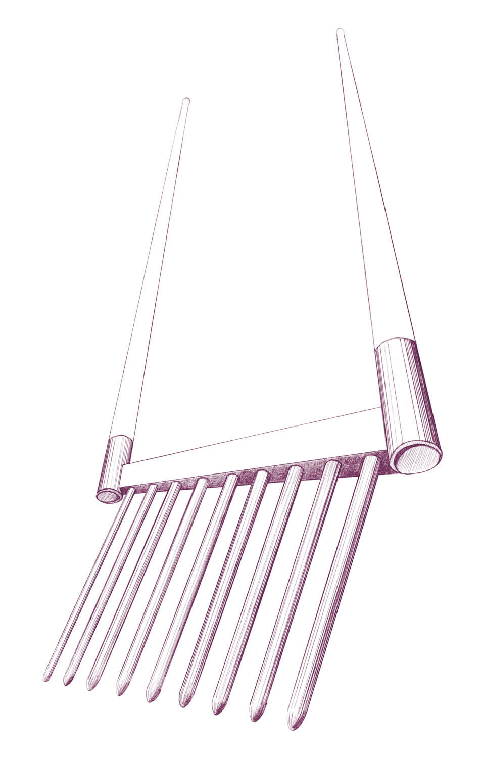 dessin Fourche à bêcher