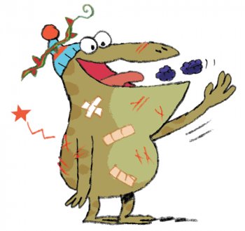 Mascotte qui mange des mûres