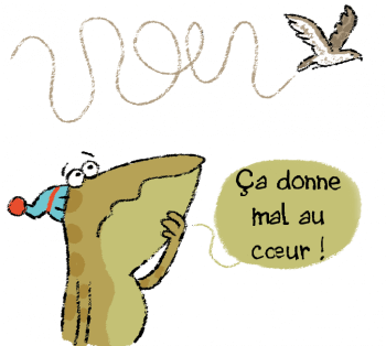 Le trajet de l'épervier en volant