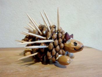 Fabriquez un hérisson météo avec une pomme de pin