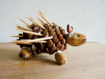 Fabriquez un hérisson météo avec une pomme de pin