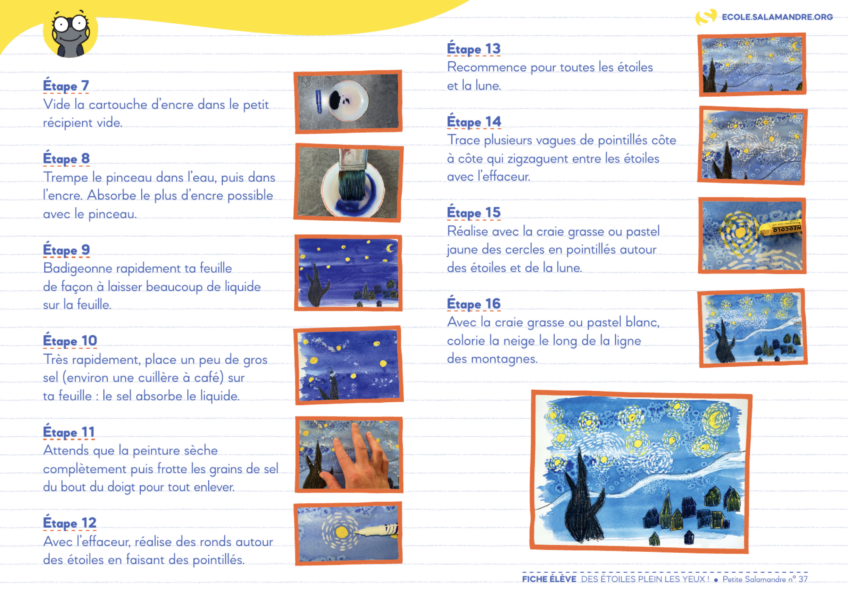 Fiche pédagogique "Des étoiles plein les yeux", à retrouver dans le n.37 de notre magazine Petite Salamandre