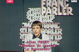 Première apparition sur un plateau de télévision de Julien Perrot en 1984